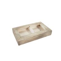 Schaal Polly Wood beige 21 cm | 24 stuks