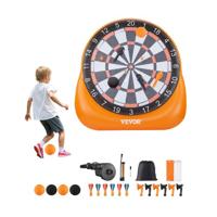 VEVOR Opblaasbaar voetbaldartbord met 4 kickballs en 6 darts, 200x140x200cm