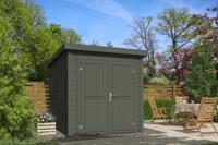 Outdoor Life Sara Tuinhuis 200x250 cm 28 mm vuren Green Grey gecoat- Lessenaarsdak- Hout- Outdoor Life