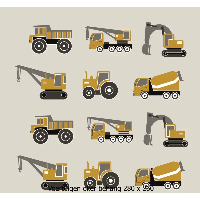 Designed4Kids wandvullend behang kinderkamer voertuigen oker-280 x 260 cm