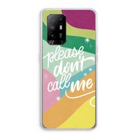Don't call: Oppo A95 5G Transparant Hoesje