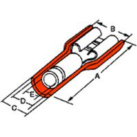 Molex 190020002 Platte stekker (female) 1 stuk(s)