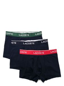 Lacoste lot de trois boxers à bande logo - Bleu