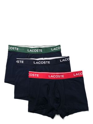 Lacoste lot de trois boxers à bande logo - Bleu