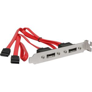 DeLOCK Slotbracket 2x internal SATA > 2x eSATA external SATA-kabel 2 x SATA 7-pin