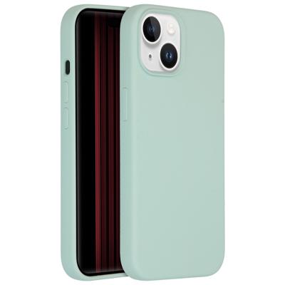 AccezzLiquid Silicone Backcover iPhone 15 Telefoonhoesje Blauw