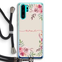 Rozen: Huawei P30 Pro Transparant Hoesje met koord