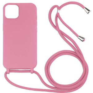 iPhone 7 hoesje - Backcover - Koord - Softcase - Flexibel - TPU - Roze
