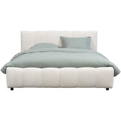Leen Bakker - Bed Maudy - Ecru - 140x200 Cm - Stof - Beige - 212x147x120 Cm