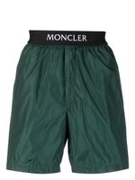 Moncler short de bain à patch logo - Vert - thumbnail