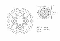 BREMBO Serie Oro remschijf, remschijven voor de moto, vast 68B40759