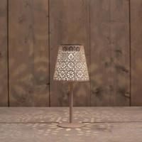 Solar lantaarn metaal 28x12 cm zand - Annas collection