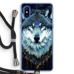 Darkness Wolf: Xiaomi Mi Mix 3 Transparant Hoesje met koord