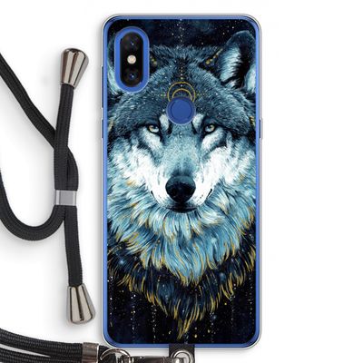 Darkness Wolf: Xiaomi Mi Mix 3 Transparant Hoesje met koord