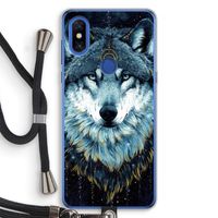 Darkness Wolf: Xiaomi Mi Mix 3 Transparant Hoesje met koord