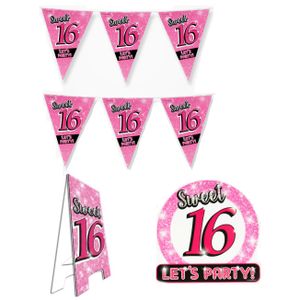 Sweet 16 verjaardagspakket versiering