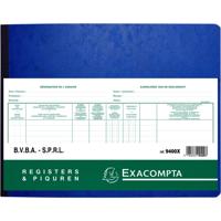 Register Piqure aandeelhouder BVBA/ SPRL 320x240mm 80vel groen