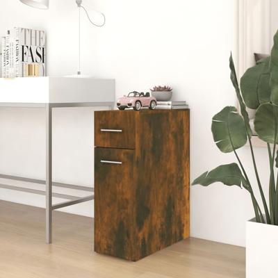 Apothekerskast 20x45,5x60 cm bewerkt hout gerookt eikenkleurig