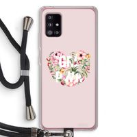 GRL PWR Flower: Samsung Galaxy A51 5G Transparant Hoesje met koord