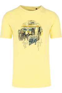 Marvelis Casual Modern Fit T-Shirt ronde hals geel, Motief