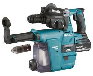 Makita DHR243RTJW 18 Volt combihamer met verwisselbare boorkop met stofafzuiging | 18v 5.0Ah in M-box - DHR243RTJW