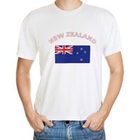 Wit t-shirt Nieuw Zeeland heren - thumbnail