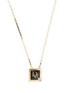 Christian Dior Pre-Owned collier à pendentif logo (années 1980)