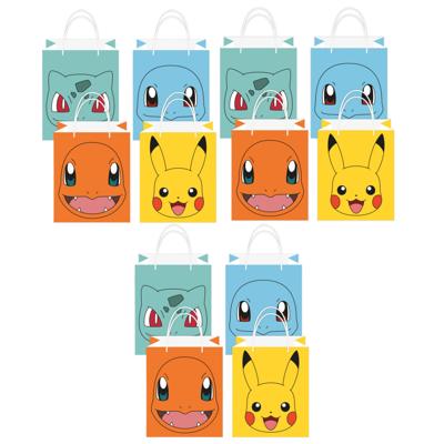 Pokemon themafeest uitdeelzakjes - 24x - papier - 13 x 22 cm - kinderfeestje