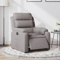 Fauteuil verstelbaar elektrisch stof taupe