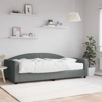 Slaapbank met matras 100x200 cm stof donkergrijs