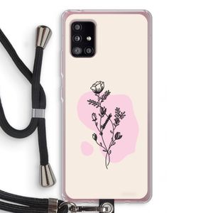 Roses are red: Samsung Galaxy A51 5G Transparant Hoesje met koord