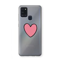 Hartje: Samsung Galaxy A21s Transparant Hoesje