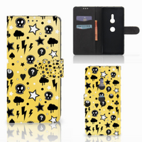 Telefoonhoesje met Naam Sony Xperia XZ3 Punk Geel - thumbnail