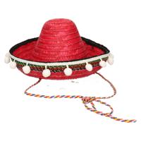 Rode sombrero hoed 25 cm voor kinderen