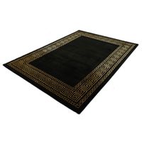 Neoklassieke Vloerkleed Craft Deluxe 23401-975 Zwart-Goud-80 x 150 cm