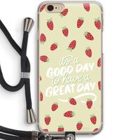 Don't forget to have a great day: iPhone 6 / 6S Transparant Hoesje met koord