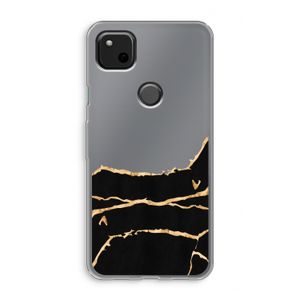 Gouden marmer: Google Pixel 4a Transparant Hoesje