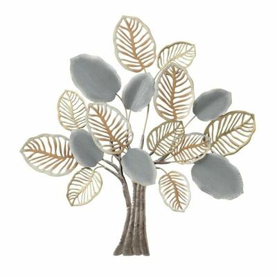 Wanddecoratie DKD Home Decor Boomstructuur Metaal Multicolour Modern (96 x 7,6 x 100 cm)