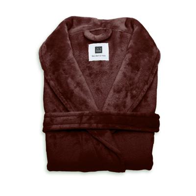 Luxe Badjas Basic Kleuren Effen Mahogany Red XL Zo!Home - Dekbed-Discounter.nl