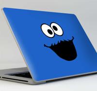 Laptop sticker cookie monster