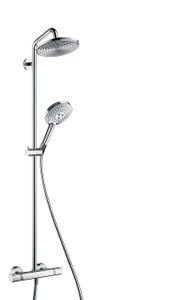 Hansgrohe Raindance Select 240 AIR Showerpipe: met douchekraan en EcoSmart hoofddouche met 3jet ecosmart handdouche chroom 27116000