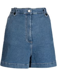 PS Paul Smith short en jean à taille haute - Bleu