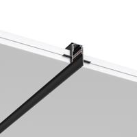 Zwarte Magnetische Inbouw Track Rail 48V - 1 Meter - Aluminium Railsysteem