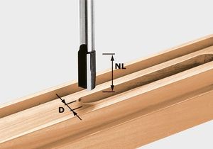 Festool Accessoires Groeffrees HW schacht 8 mm HW S8 D24/20 | 490974 - 490974