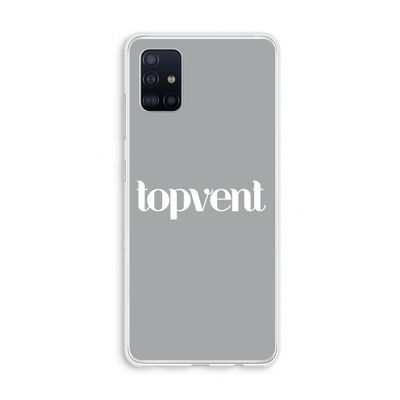 Topvent Grijs Wit: Galaxy A51 4G Transparant Hoesje
