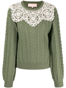 BAPY BY *A BATHING APE® pull torsadé en laine - Vert