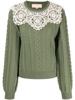 BAPY BY *A BATHING APE® pull torsadé en laine - Vert