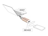 Delock USB 2.0 Adapter [1x USB-C stekker - 1x Micro-USB 2.0 B bus] 65677 - thumbnail