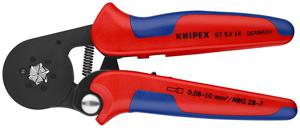 Knipex Zelfinstellende krimptang voor adereindhulzen gebruineerd 180 mm - 975314