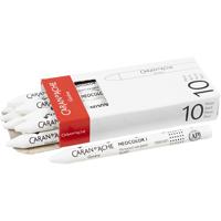 Caran Dache Caran d'ache neocolor i, l: 10 cm, dikte 8,5 mm, white (001), 10 stuk/ 1 doos